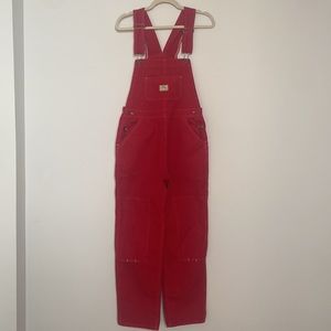 RED Hey Gang The Kneepatch Overalls Size 00